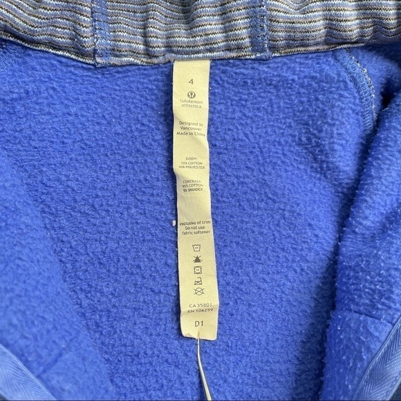 Lululemon Blue Microstripe Rocksteady Gradient Wee Stripe Active Scuba Hoodie - Picture 14 of 16